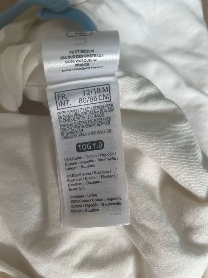 Turbulette Petit Béguin 12-18 mois Tog 1 - photo numéro 5