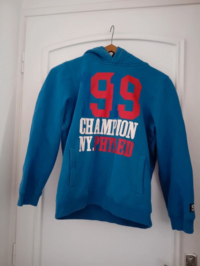Sweat à capuche champion bleu garçon 12 ans champion - photo numéro 2