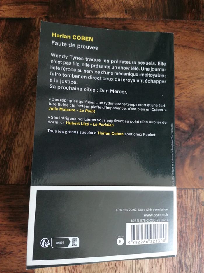 Faute de preuves Harlan Coben - photo numéro 2
