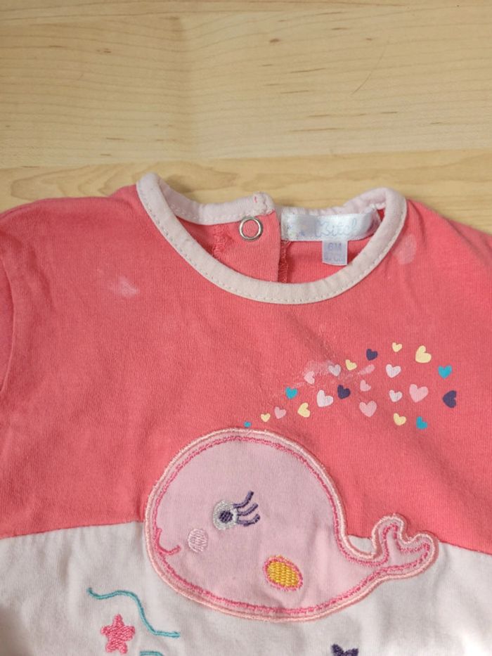 Lot de 2 pyjama 1 pièce léger 6 mois - photo numéro 2