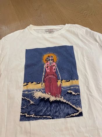 T-shirt blanc avec motif graphique de Pull&Bear