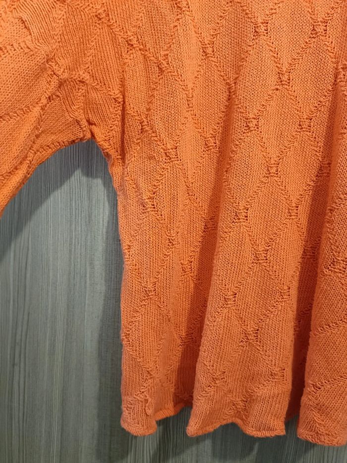 Pull col V orange - photo numéro 7
