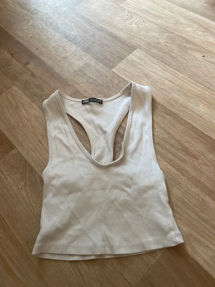 Top beige Zara - photo numéro 2