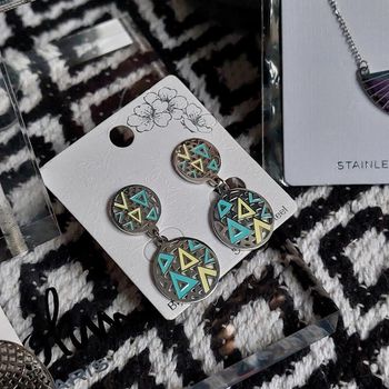 Superbes boucles d'oreilles acier inoxydable