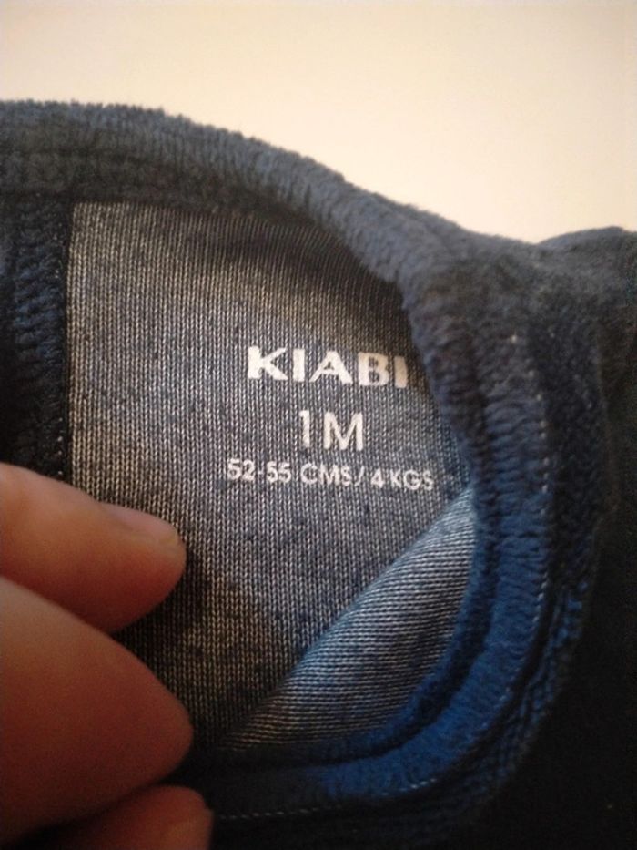 Pyjama bébé velours Kiabi Taille 1 mois - photo numéro 3