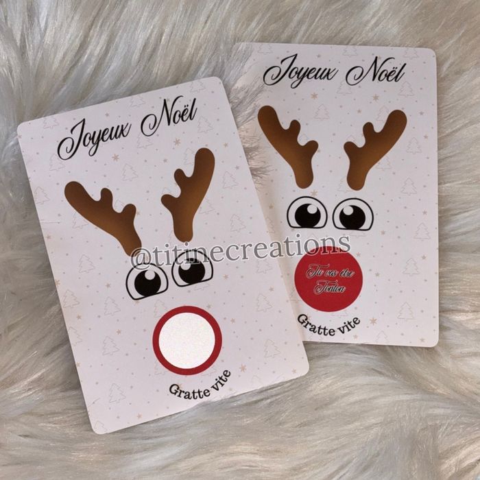 Carte à gratter annonce spécial🎄