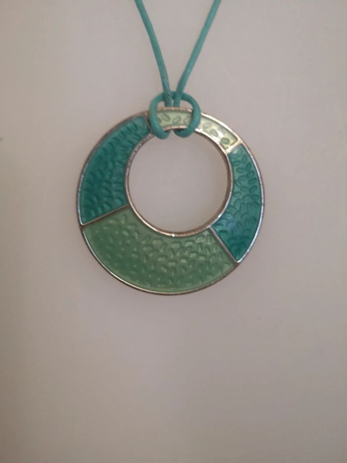 Collier vert turquoise - photo numéro 2