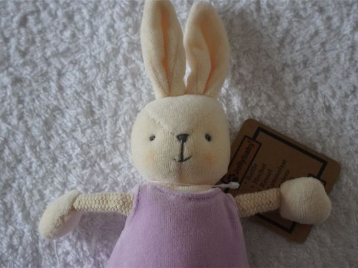 Doudou Hochet Lapin JollyBaby neuf avec étiquette - photo numéro 2