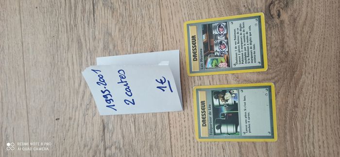 2 cartes pokemon 1995/2001