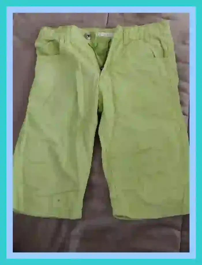 Pantacourt Inextenso jaune vert garçon 10 ans  7513981017 - photo numéro 9