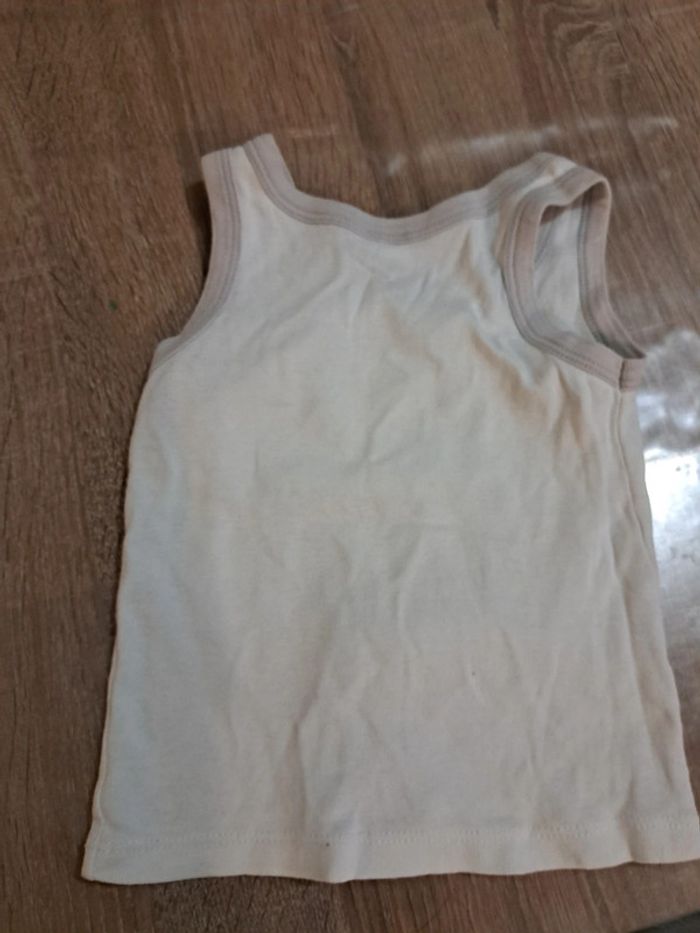 Débardeur blanc et beige Absorba 2 ans - 86 cm - photo numéro 2