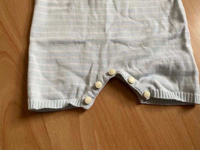 Belle combishort à rayures T. 9 mois/71 cm mixte TBE - photo numéro 7