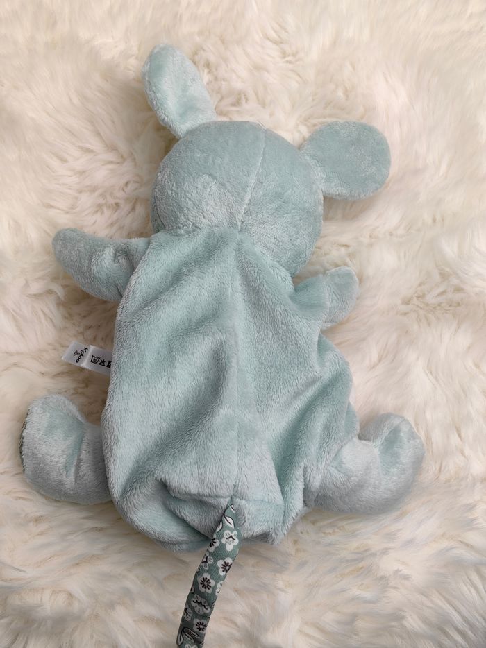 Doudou peluche marionnette souris verte Kaloo K210003 - photo numéro 4
