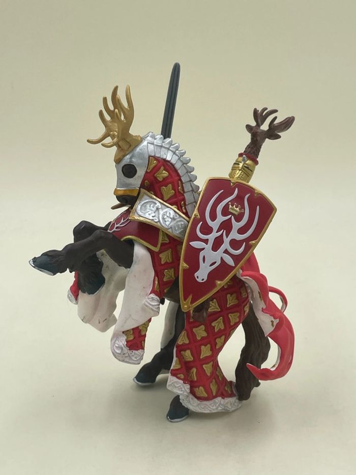Figurines Papo guerrier médiéval cheval + chevalier