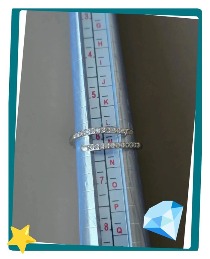Bague ajustable strass plaquage argent - photo numéro 4