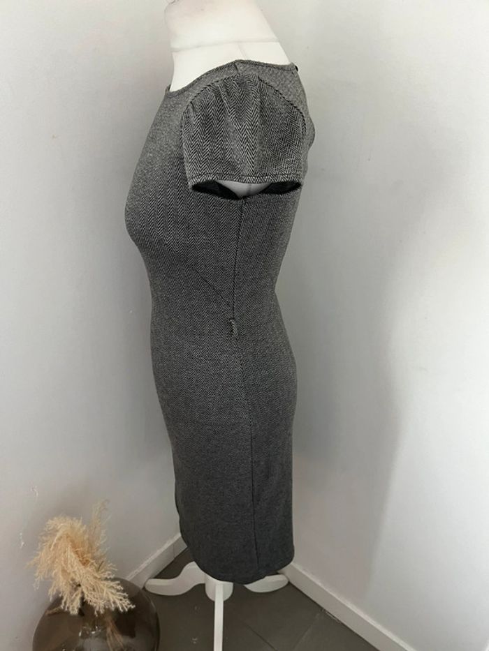 Robe chinée grise cintrée mango S - photo numéro 4