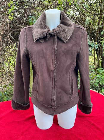 Veste imitation peau lainée marron – Marque Mim – Taille T3