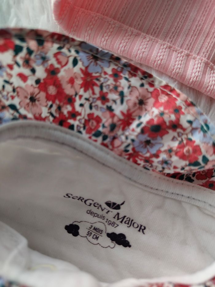 Pyjama molleton fleuri sergent major fille 3 mois 🎀 - photo numéro 8