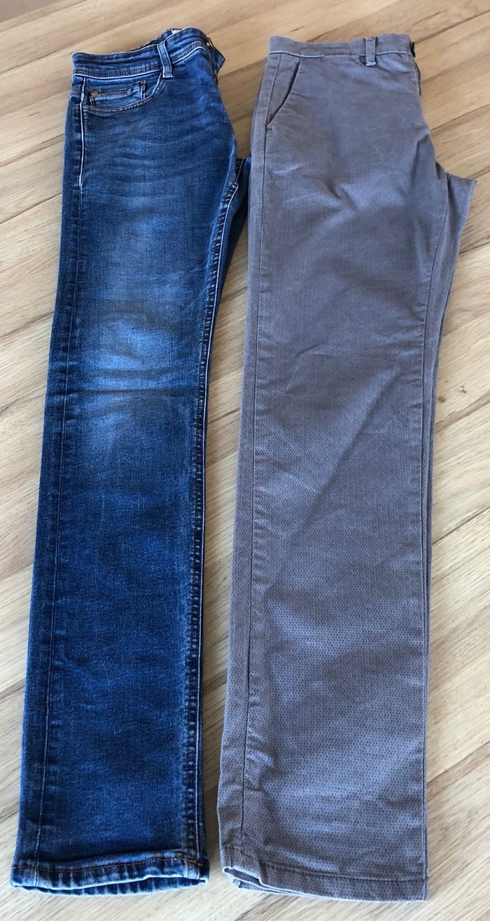 Lot 2 pantalons Slim fit T36 - Bonobo - photo numéro 7