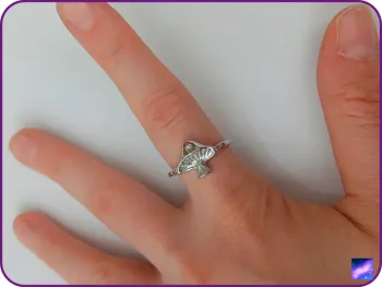 Bague champignon tendance en acier inoxydable