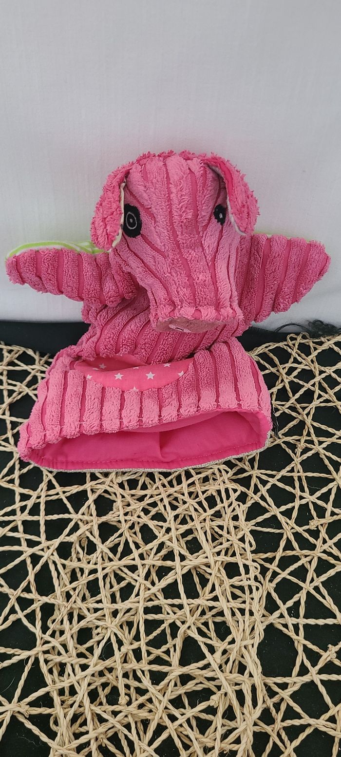 doudou marionnette cochon rose COMEDY DEGLINGOS - photo numéro 3
