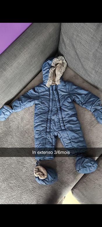 Combi bleu in extenso taille 3 6 mois