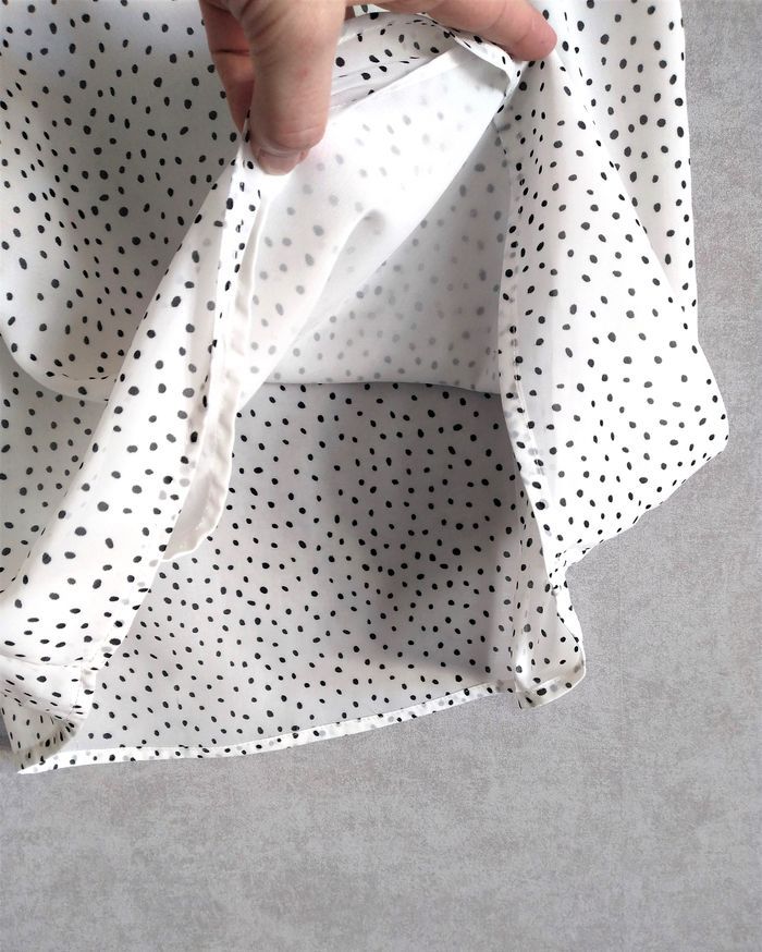 Blouse / Débardeur en voile blanc à pois noir - Pimkie - photo numéro 5