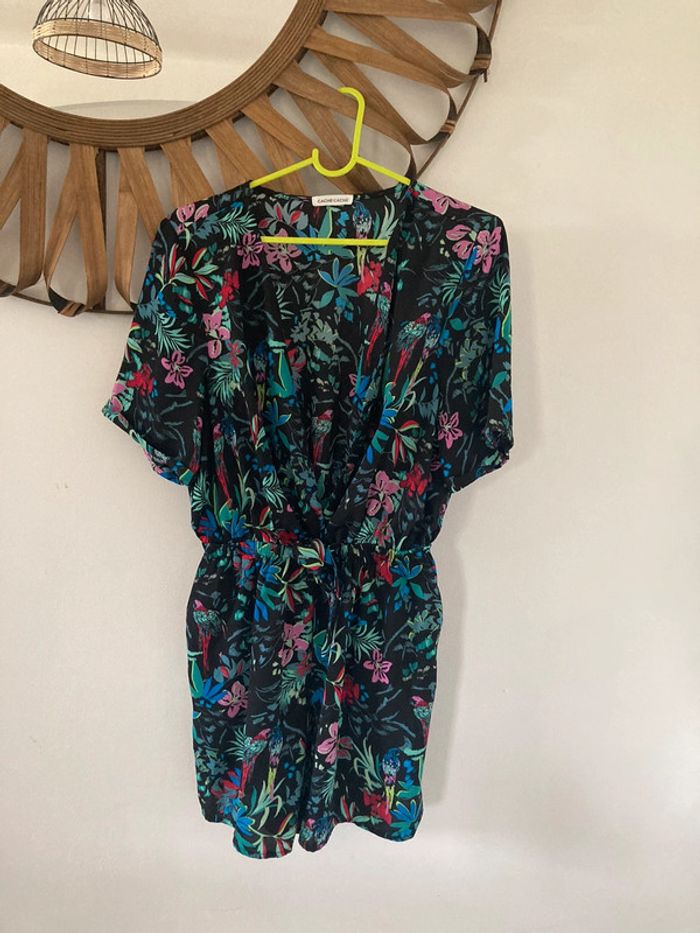 Combi short noir et fleuris taille 38 - photo numéro 10