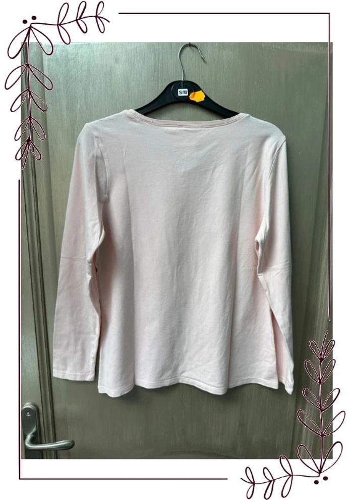 T-shirt manche longue décathlon taille L rose clair - photo numéro 6