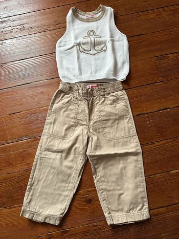 Ensemble DPAM pantalon+pull sans manches 18 mois