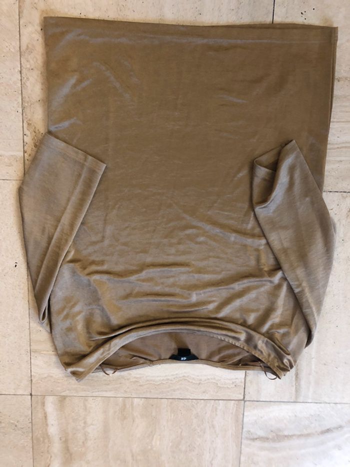 Tee shirt manches 3/4 doré H et M - photo numéro 4