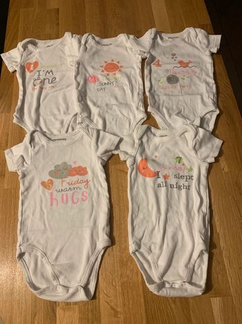 Lot de 5 bodies Orchestra 12 mois - 74 cm