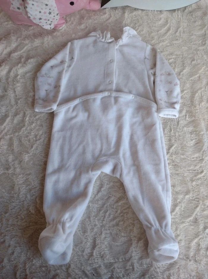 Pyjama grenouillère velours joli col Fille 6 mois Lapin Oiseau Petite poésie Orchestra - photo numéro 9