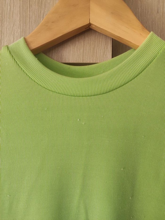 Robe courte vert citron (vintage ) t 36 - photo numéro 3