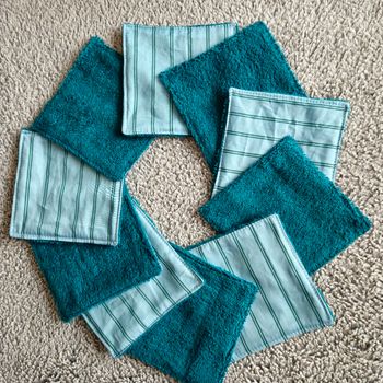 10 lingettes lavables 12x12 cm  