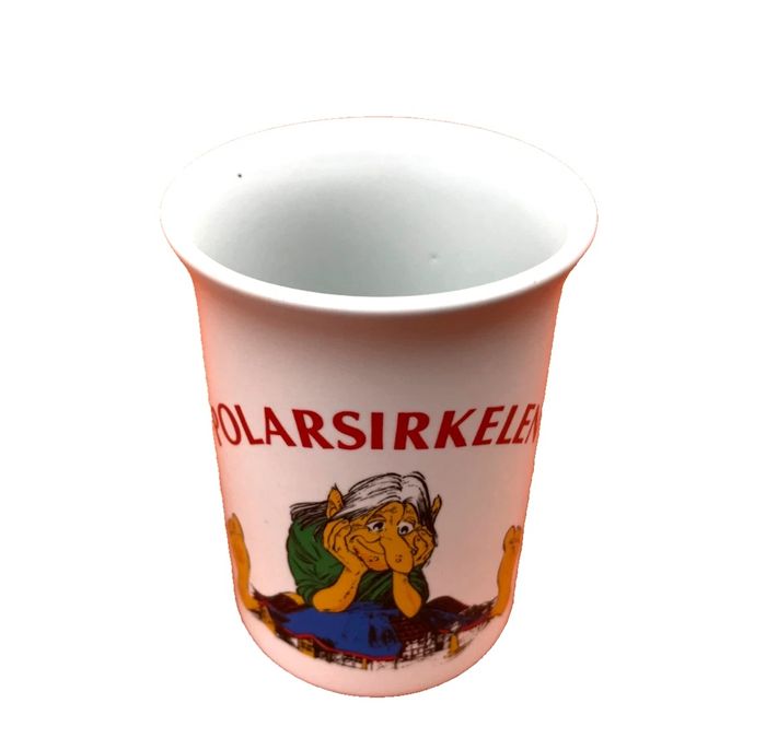 Tasse / Mug  Porcelaine blanche décor Troll  Polarsirkelen