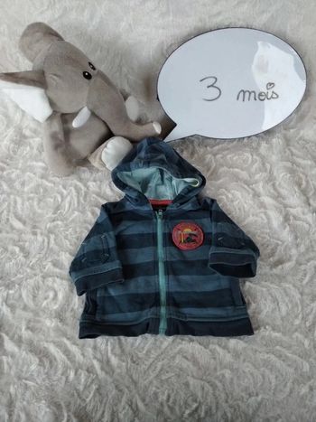 Veste Gilet avec capuche Garçon 3 mois Sergent Major Perroquet