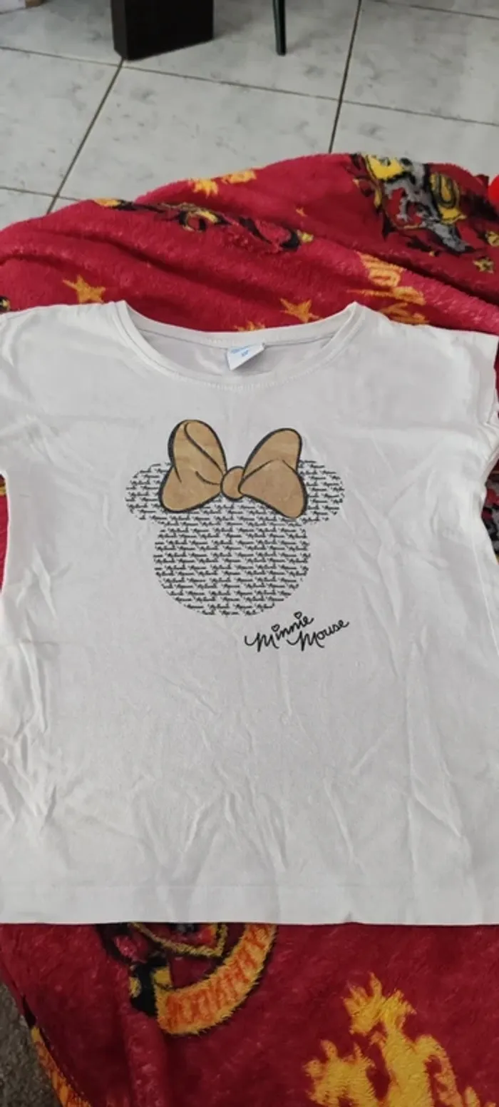 T-shirt Minnie blanc