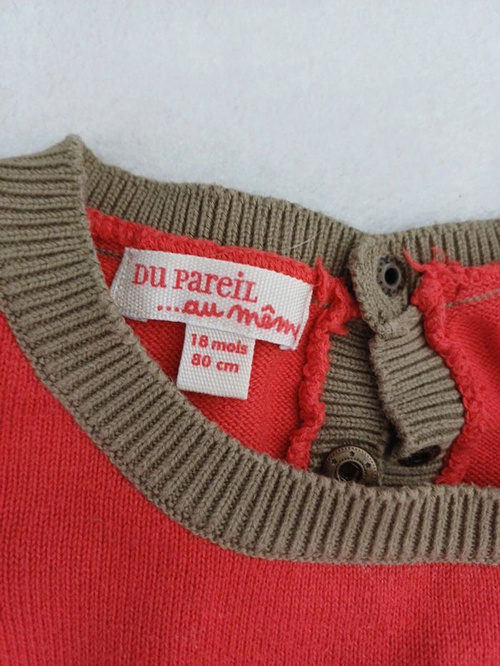 Pull rouge 18 mois dpam - photo numéro 3