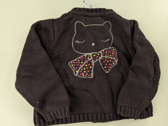 Gilet cardigan zippé orchestra 18 mois 81 cm chat