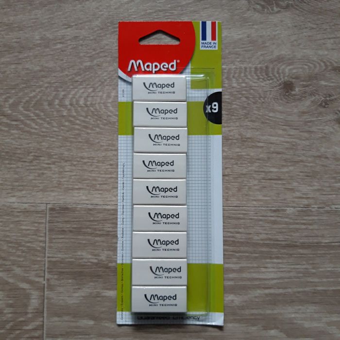 Lot de 9 gommes Maped NEUF