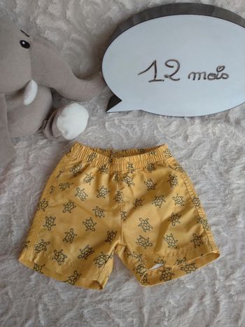 Short (+tee shirt offert) Garçon 12 mois Tortue