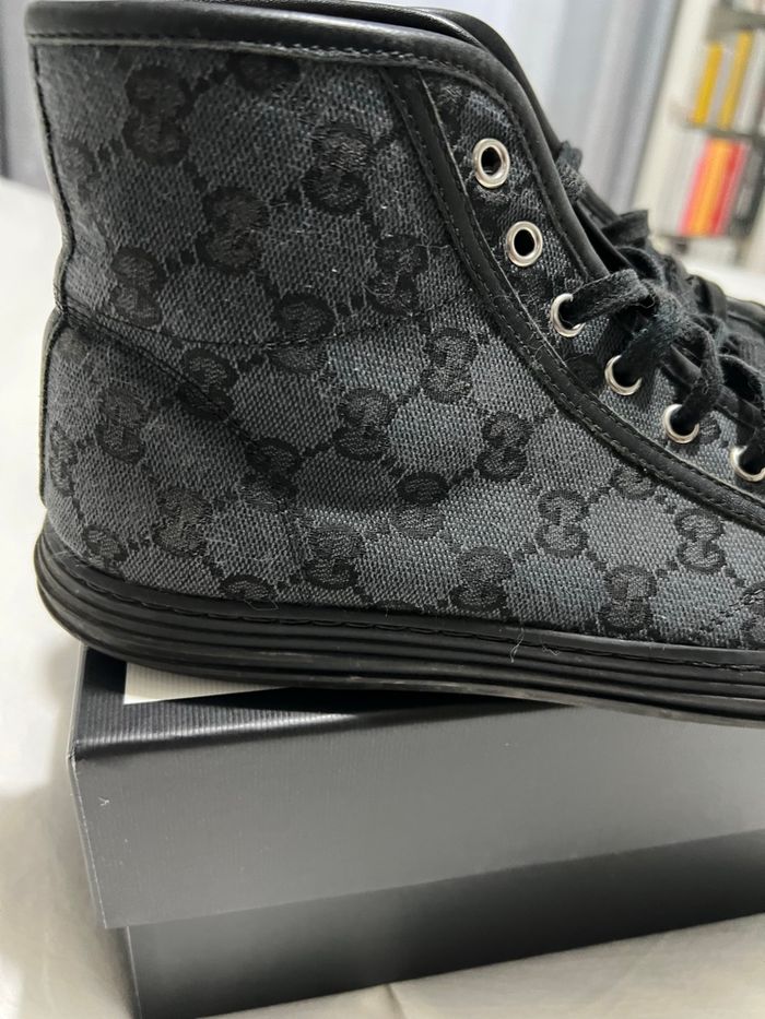 Baskets/chaussure habillées Gucci en toile et cuir taille 43 - photo numéro 4
