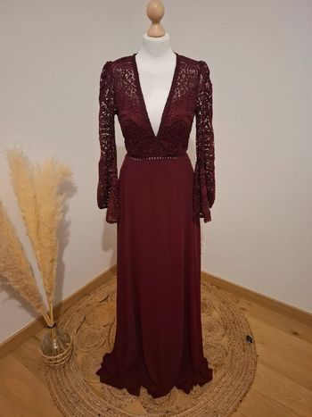 Robe longue Bordeaux de soirée/cocktail neuve Eva & Lola taille XS/S 34/36