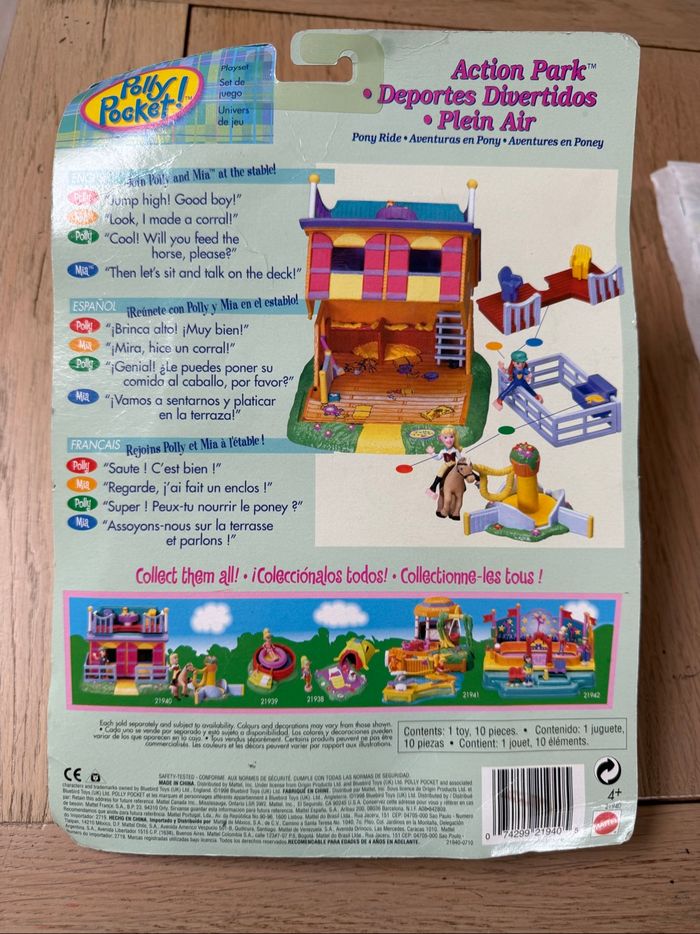 Polly Pocket Pony Ride 1998 – Complet -Action Park – Neuf sous blister RARE - photo numéro 4