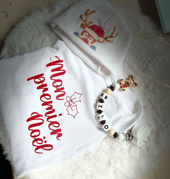 Attache tétine personnalisé et body - photo numéro 2