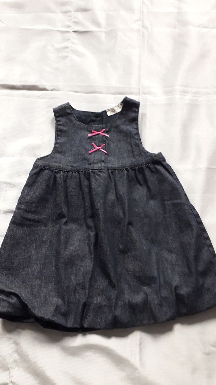 Robe jean léger bleu marine 6 mois