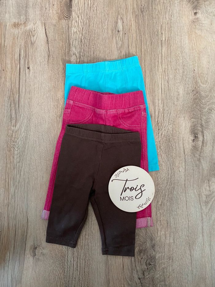 Lot de leggings bébé fille taille 3 mois
