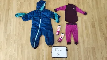 ensemble de ski taille 18 mois