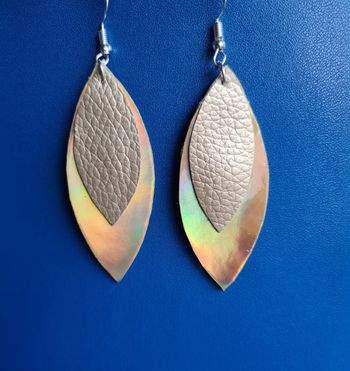 Boucles d'oreilles simili cuir